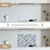 Vissen - Patroon - Blauw - Wit keuken achterwand spatscherm klein 900 -voor_na_NL