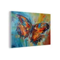 Vlinder - Kleuren - Kunst - Schilderij plexiglas 5mm klein -z3d