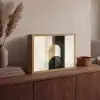 Geometrische - Vormen - Wit Light Box met batterij (Wandlamp) middel -sfeer2