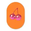 Discoballen - Kers - Spiegels - Roze Wandcirkel Ovaal Glas middel -3d