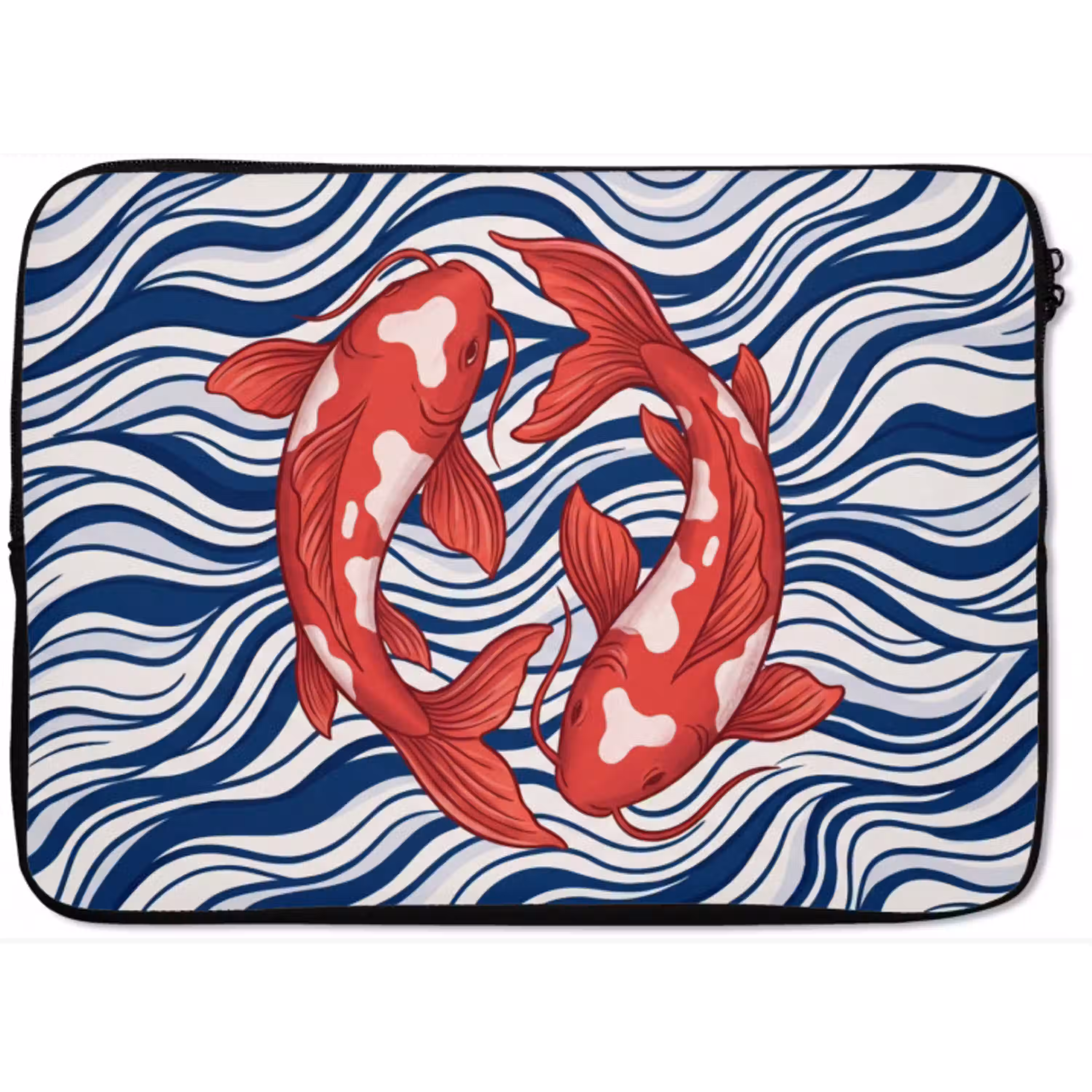 Vis - Water - Natuur - Illustratie - Rood laptophoes neopreen klein -zkaufland3dotto