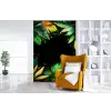 Bladeren - Groen - Geel - Verf - Jungle fotobehang vinyl groot -stoel