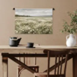 Illustratie - Landschap - Wit Wandkleed katoen klein -sfeer6