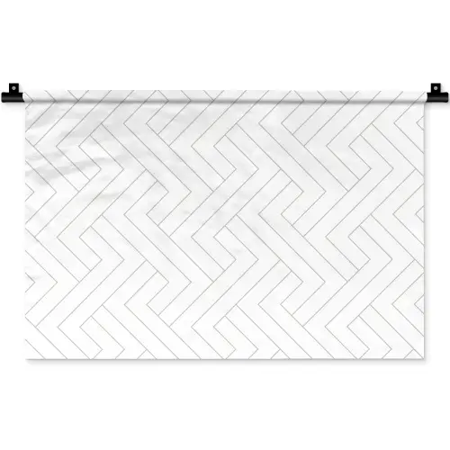 Grafisch - Patroon - Modern -  Schuin Wandkleed katoen klein 269 -zz3d