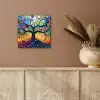 Kunst - Levensboom - Bloemen - Hippie aluminium wit klein -sfeer4