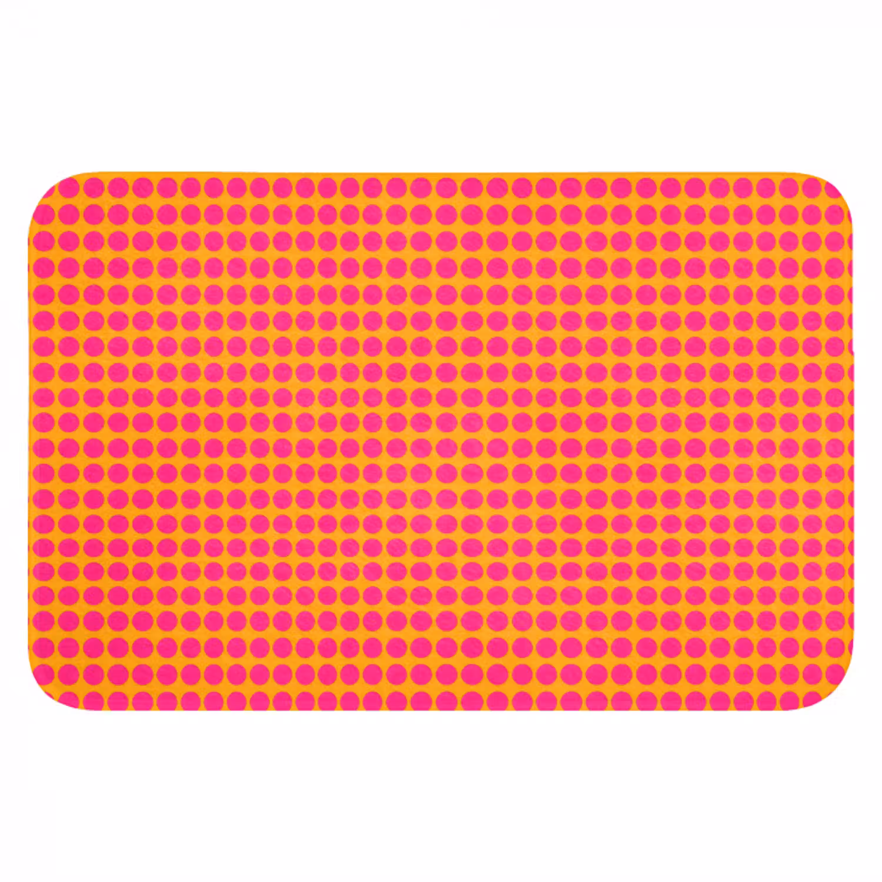 Stippen - Patroon - Oranje Badmat klein 997 -3d