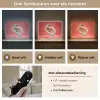 Voetballer - Bal - Lichtcirkel - Rood Light Box met batterij (Wandlamp kind) middel -USP_lichtkleurNL