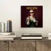 Koffie - Vrouw - Middelvinger aluminium wit klein -sfeer1