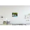 Waterval - Natuur  - Rivier - Bos - Water textielposter latten blank klein -kinderkamer