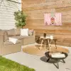 Matcha - Hond - Roze - Groen Tuinposter op houten frame 2 cm dik klein -sfeer2