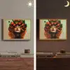 Vrouw - Aardbeien - Kroon Light Box met batterij (Wandlamp) middel -sfeer3
