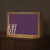 Oh hi - Paars - Cursief Light Box met kabel (Tafellamp) klein -z3d_website