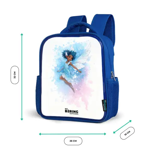 Vliegende fee in blauwe tinten Kinderrugzak - Blauw middel -productfoto_formaten