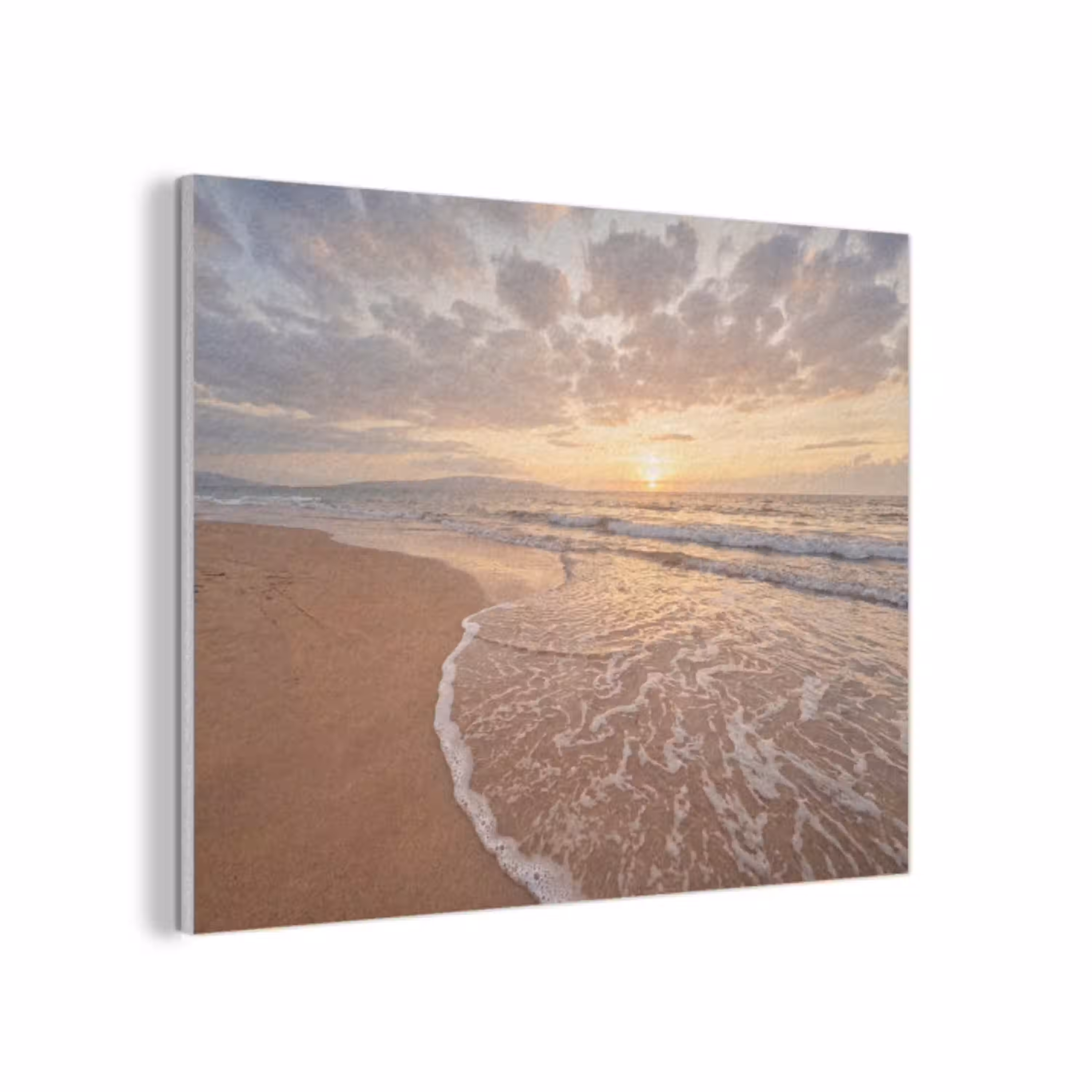 Zee - Kustlijn - Wolken - Landschap - Oranje PET vilt klein -3d