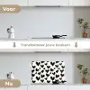 Hartjes - Patroon - Zwart keuken achterwand spatscherm klein 900 -voor_na_NL