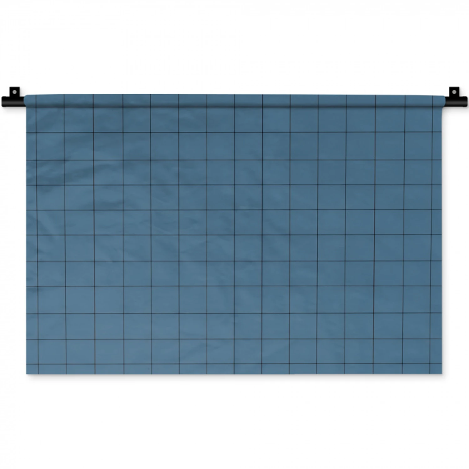 Ruiten - Geometrisch - Blauw Wandkleed katoen klein 269 -zz3d
