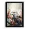 Arend - Adelaar - Vogel - Bloemen - Natuur fotolijst zwart zonder passe partout klein -3d
