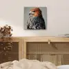 Vogel - Realistisch - Veren - Bruin aluminium wit klein -sfeer3