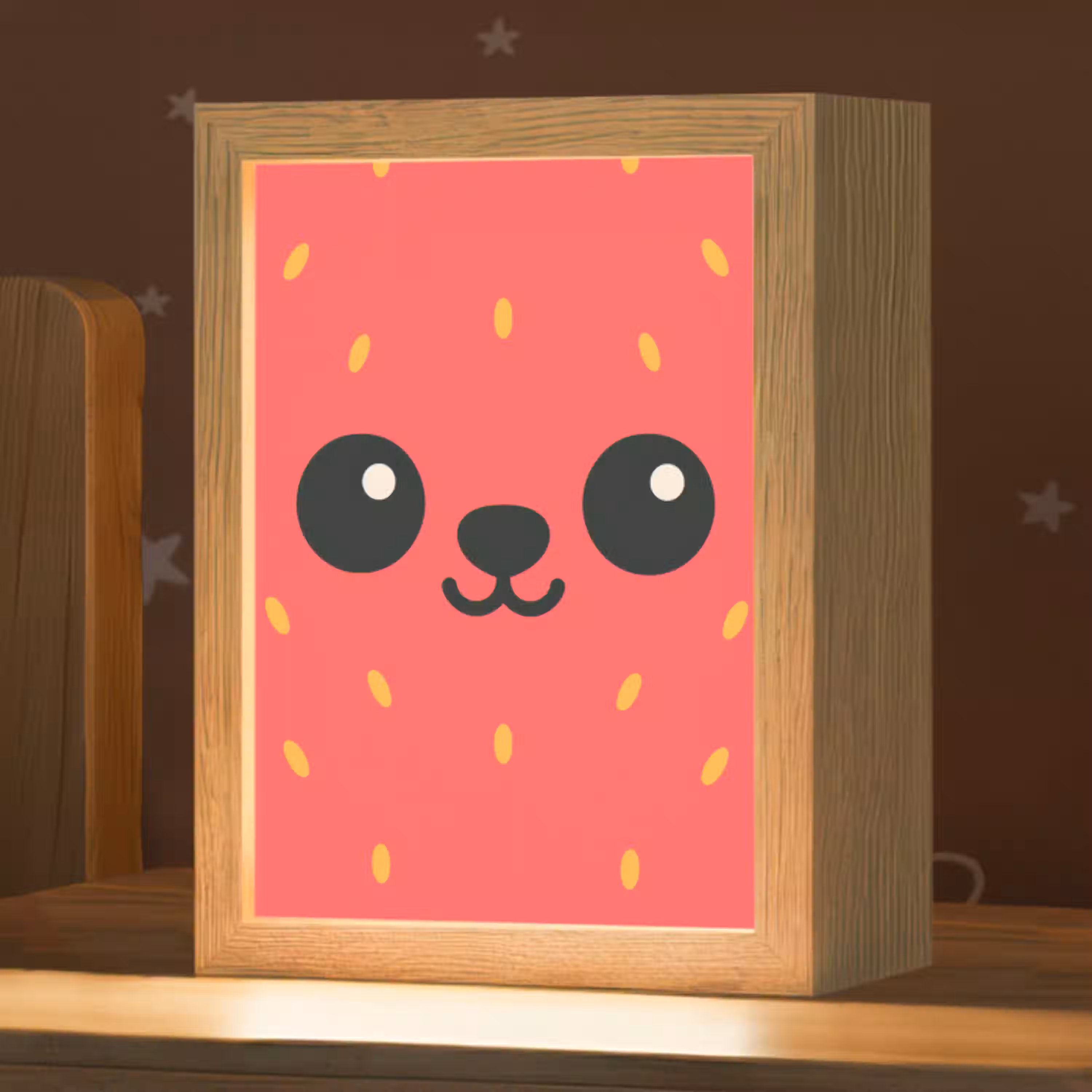 Kat - Aardbei - Cartoon Light Box met kabel klein -zzz_3d_website