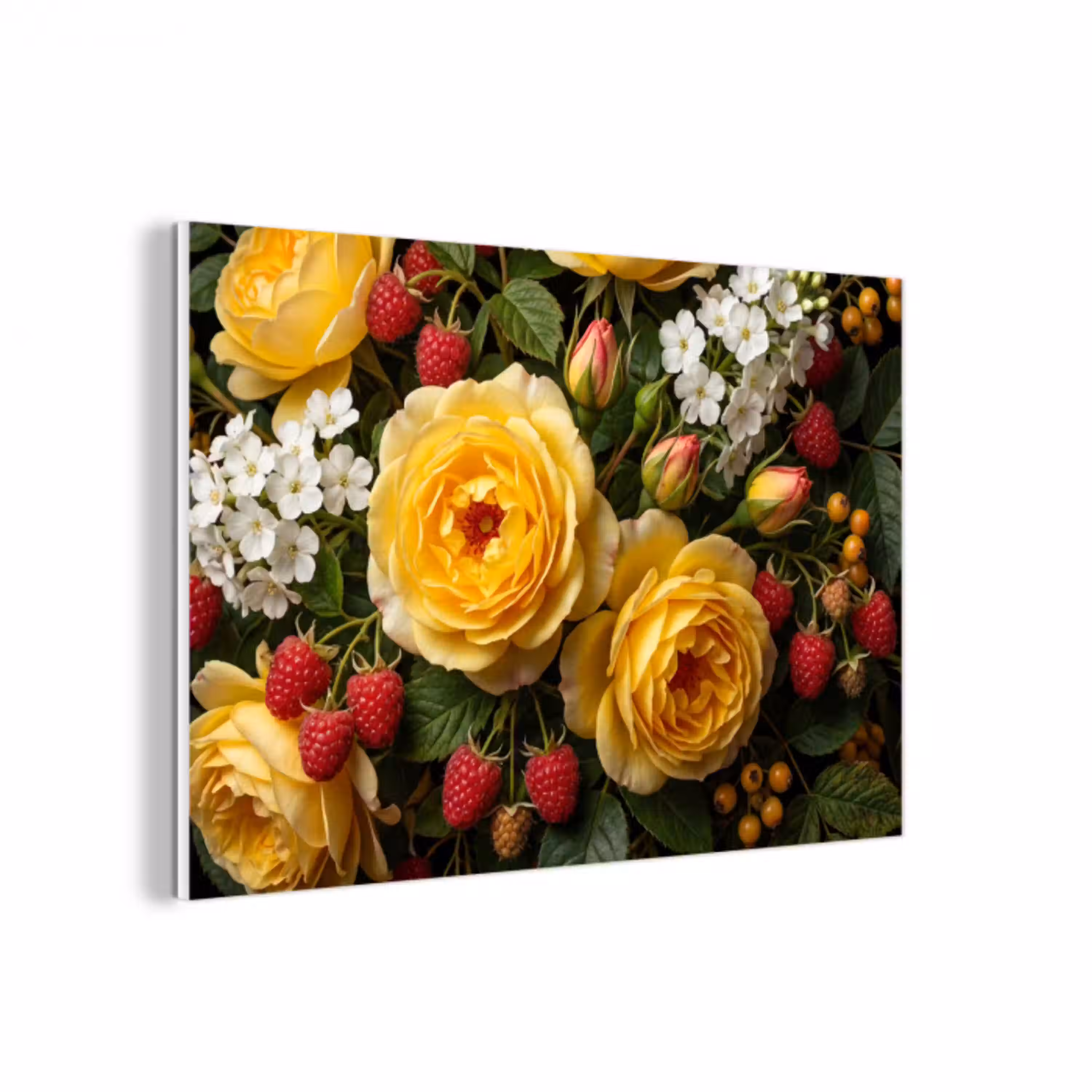 Bloemen - Boeket - Natuur - Klassiek - Geel forex 5mm xxl -3d