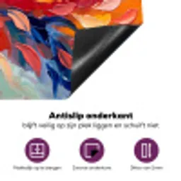 Bloemen - Abstract - Kunst - Modern Inductie beschermer vinyl 3mm middel -zzzzzzz-cc-onderkant