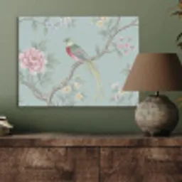 Vogel - Bloemen - Kleurrijk PET vilt klein -sfeer2
