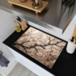 Bloesem - Takken - Schilderij - Beige - Serene Inductie beschemer met haakjes klein -sfeer1