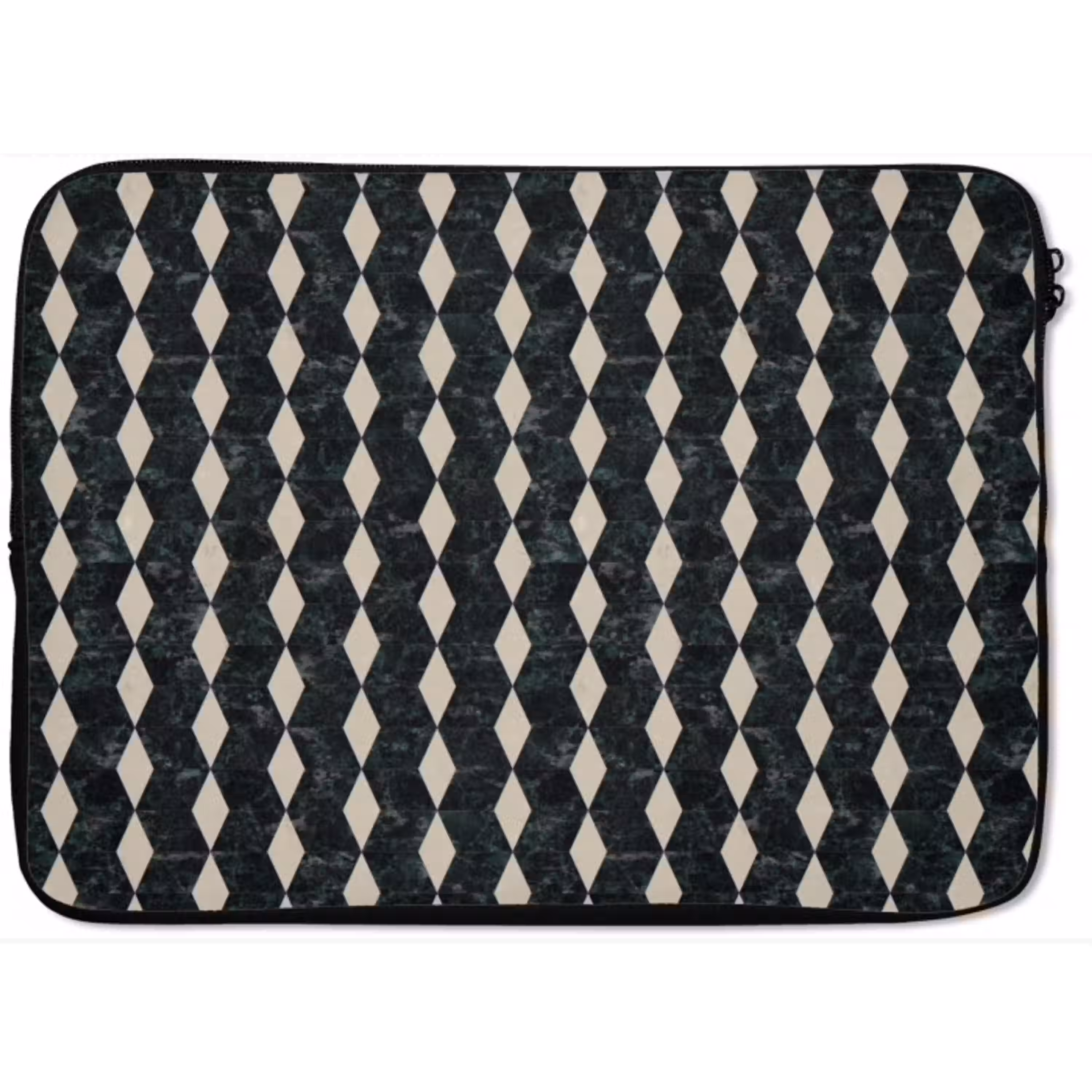 Geometrisch - Patroon - Marmer - Groen laptophoes neopreen klein 279 -zkaufland3dotto