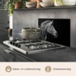 Zebra - Zwart - Wit - Portret - Dieren keuken achterwand spatscherm klein -usp_NL