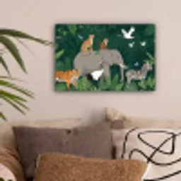 Tropisch - Jungle -  Groen canvas 2cm klein -sfeer1