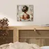 Vrouw - Verf - Abstract - Beige - Modern aluminium wit klein -sfeer3
