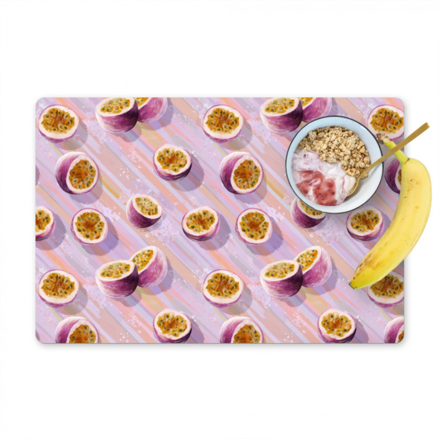 Passievrucht - Tropisch - Paars Placemat vinyl groot 368 -zzzproduct_Kitchenyeah-website