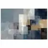 Rechthoeken - Abstract - Blauw poster papier klein -3d