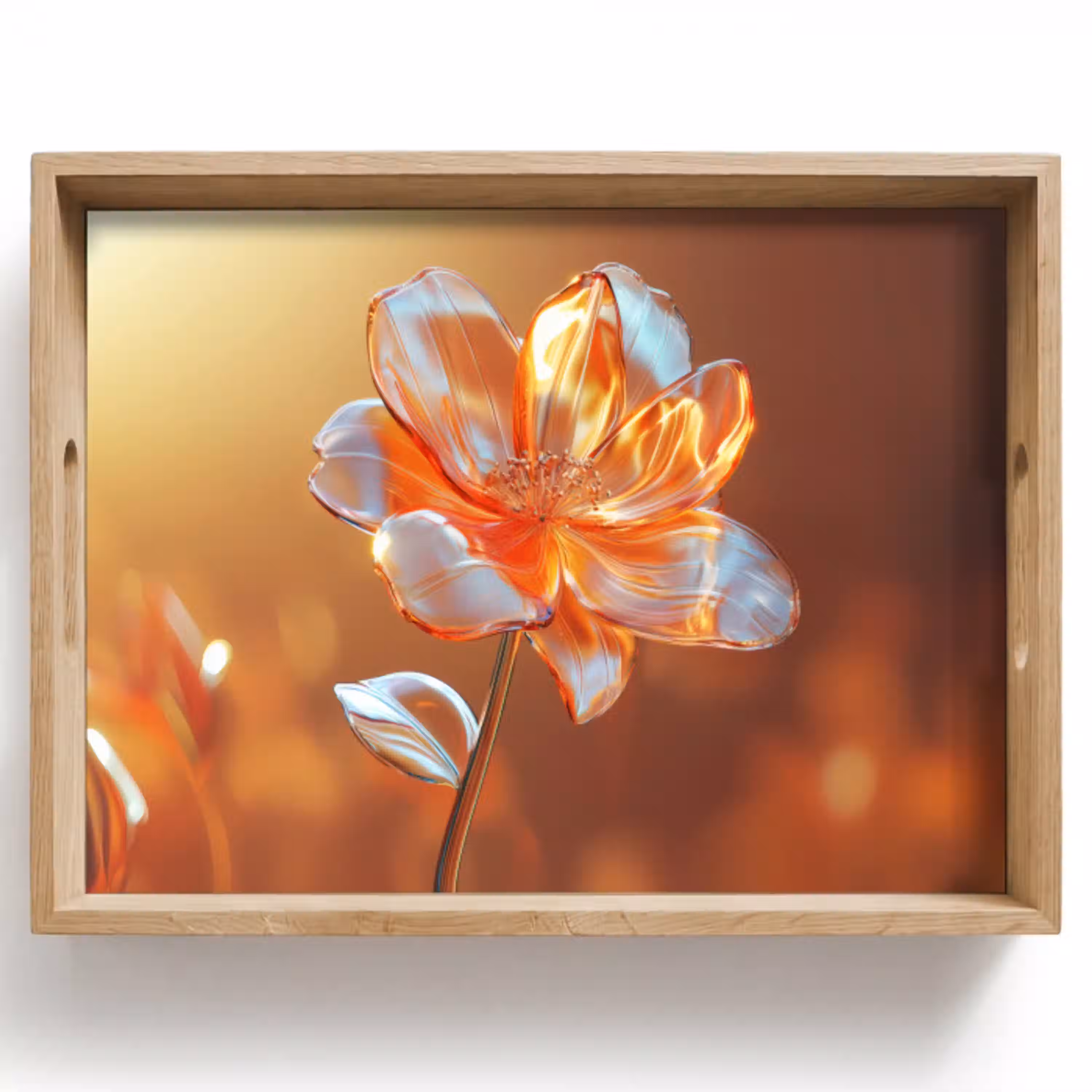 Glazen - Bloem - Zonlicht Dienblad Rechthoek middel -z3d_shopping