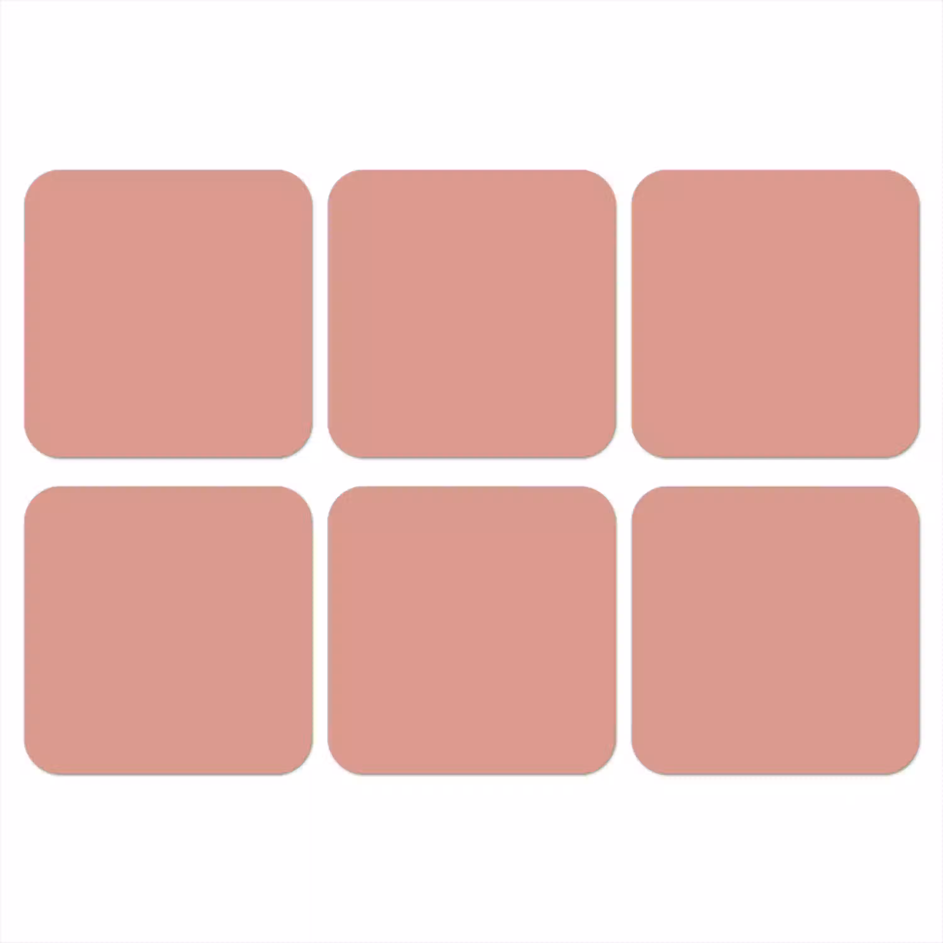 Muted - Salmon - Koraal onderzetter kurk middel 366 -3d