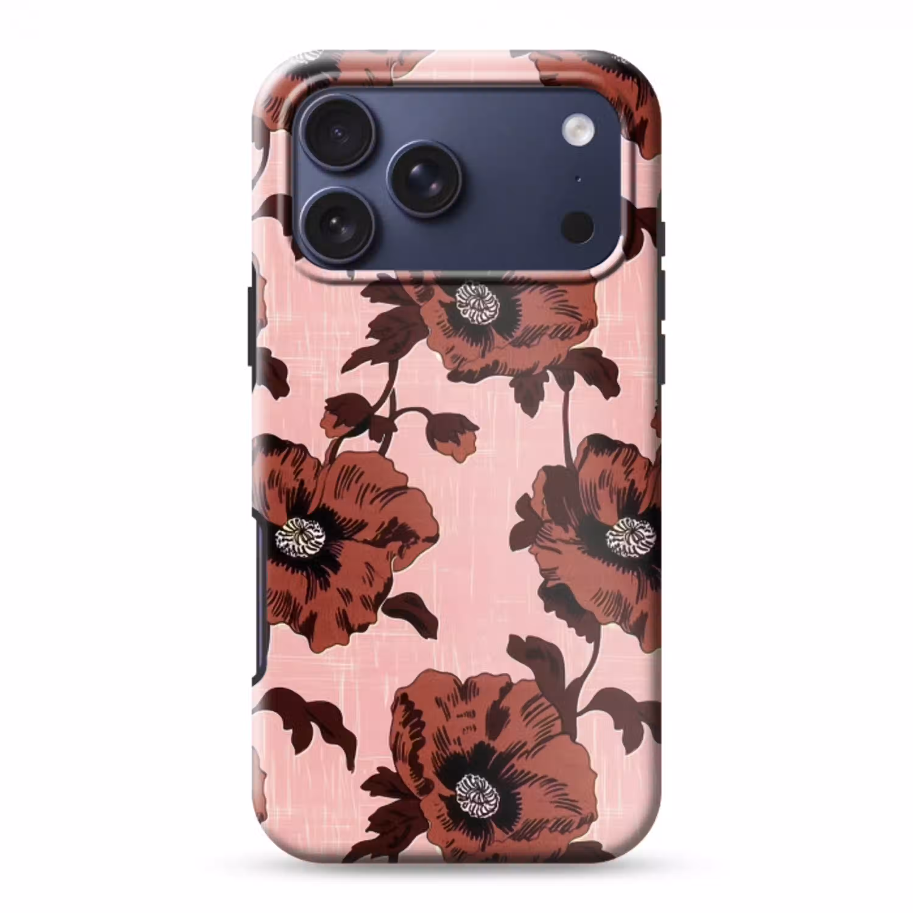 Bloemen - Retro - Rood Toughcase MagSafe Apple iPhone 17 Pro Max klein 1019 -3d