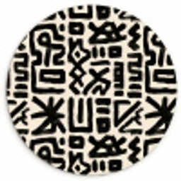 Geometrisch - Figuren - Zwart Wandcirkel kunststof plaat 5mm dik klein 188 -3d