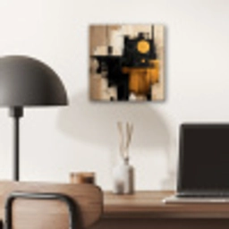 Abstract - Zwart - Goud - Modern aluminium wit klein -sfeer5