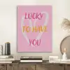 Lucky - Love - Valentijn - Roze PET vilt klein -sfeer1