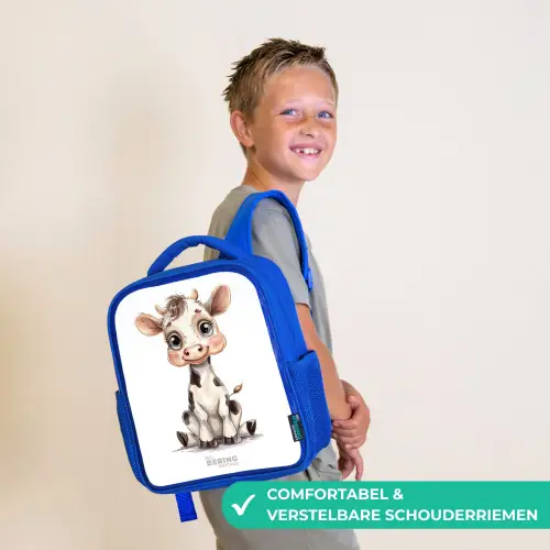 Baby koe Kinderrugzak - Blauw middel -sfeer3_NL