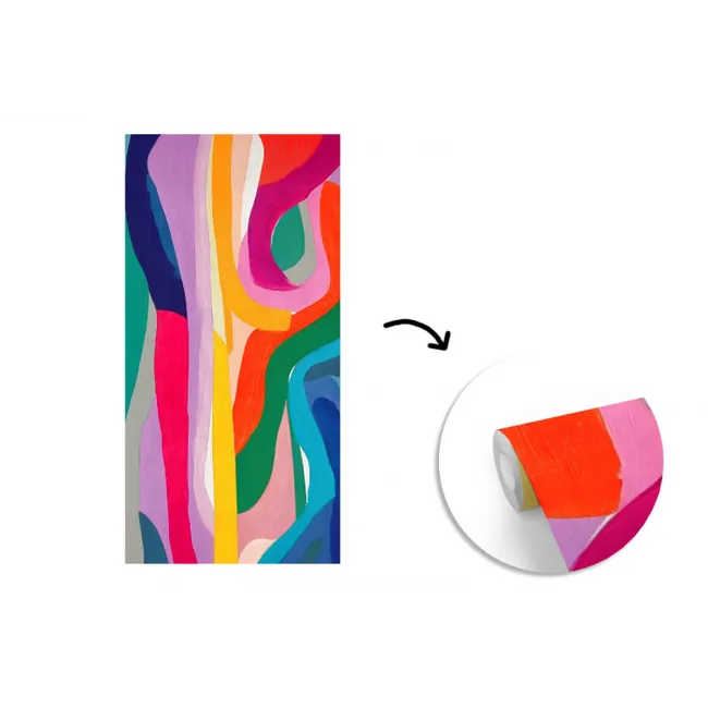 Abstract - Kleurrijk - Golven - Lijnen fotobehang vinyl groot -3d