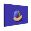 Meloen - Blauw - Oranje - Kunstzinnig canvas 2cm klein -z3d