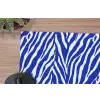 Zebra - Patroon - Kobalt - Blauw muismat rubber klein 262 -closeup