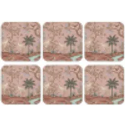 Nostalgisch - Reigers - Roze onderzetter kurk middel -zkaufland3dotto