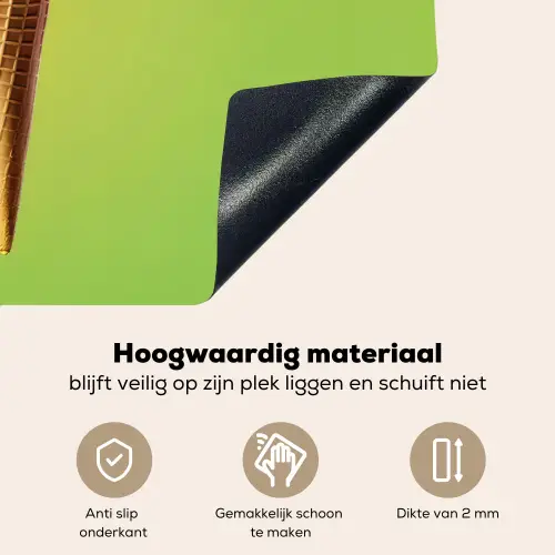 Hoorntje - Schepijs - Groen Inductie beschemer met haakjes klein -ky-onderkant-nl