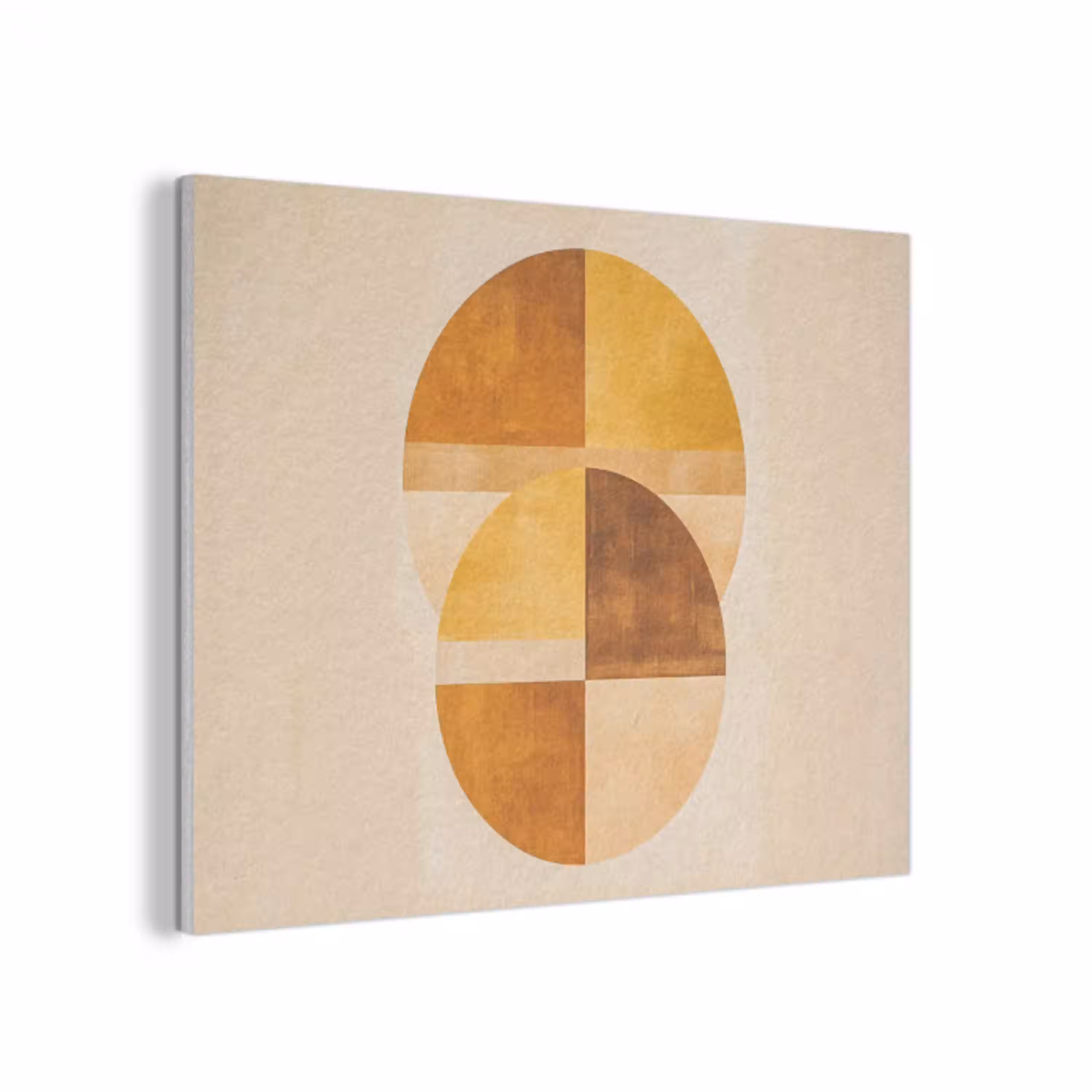 Cirkels - Geel - Minimalistisch PET vilt klein -3d
