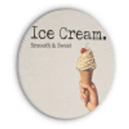 Ice cream - Softijs - Kleurrijk - Kers Akoestische PET Vilt - Rond klein -3d