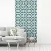 Patroon - Symmetrisch - Blauw fotobehang vinyl groot 64 -woonkamer