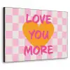 Valentijn - Love - Roze - Oranje Textielframe zwart klein -3d