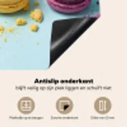 Macarons - Kleurrijk - Pastel Inductie beschermer vinyl 3mm middel -sfeer4